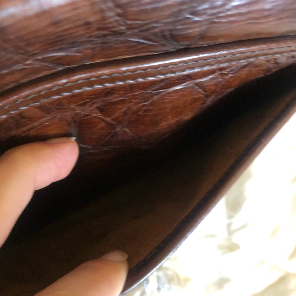 Vintage Dooney & Bourke Croc Embossed Bayou Bag - Picture 7 of 13